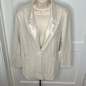 Sweet Rain Shimmering Metallic Blazer Size Medium